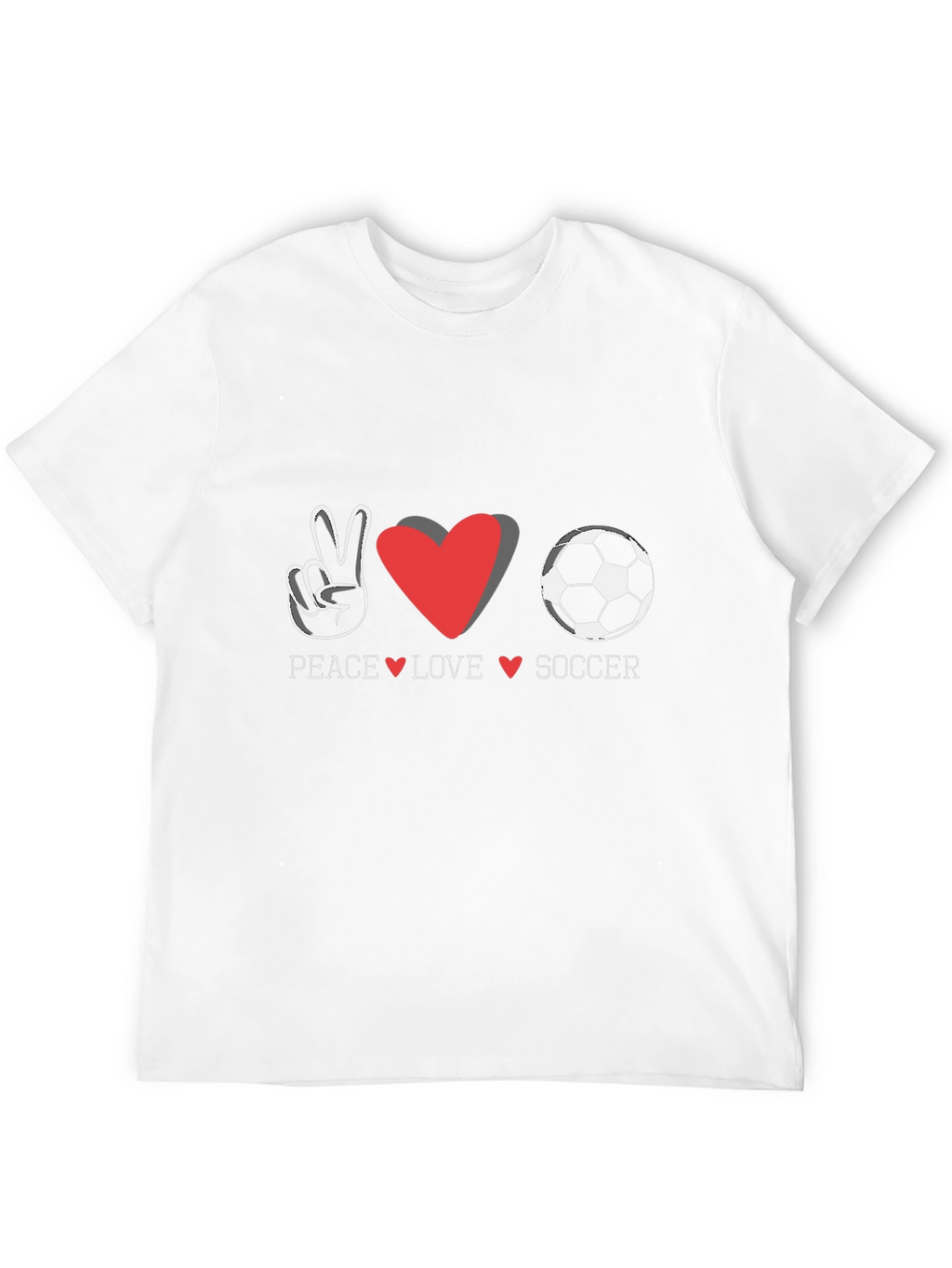 Peace Love Soccer Graphic T-Shirt