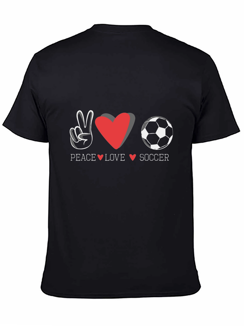 Peace Love Soccer Graphic T-Shirt