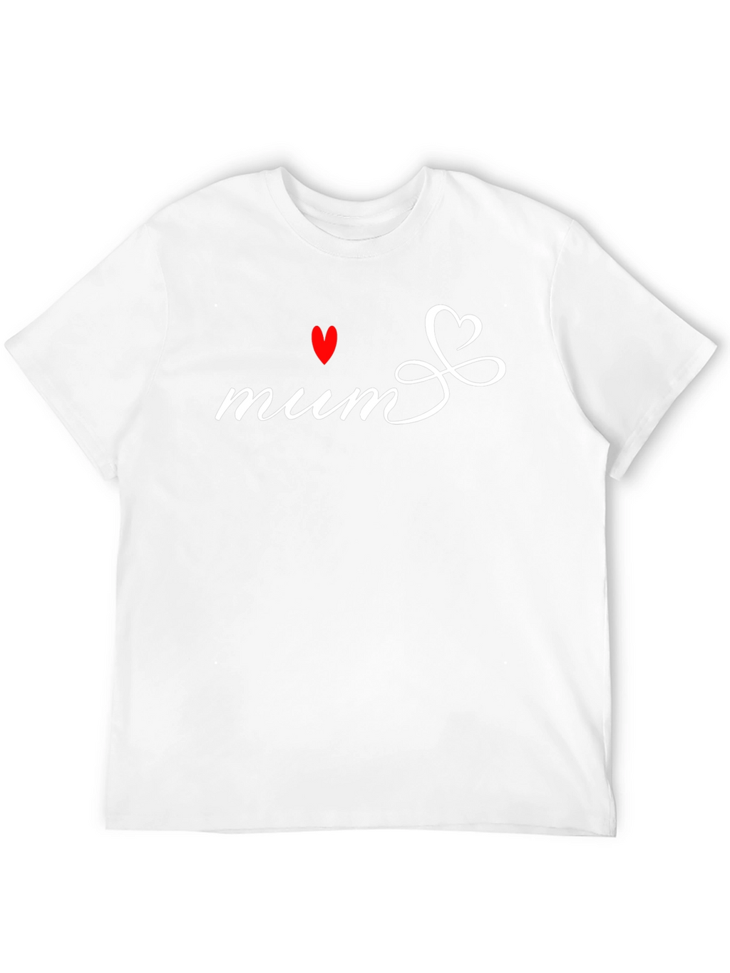 Mum Heart Graphic Black T-Shirt