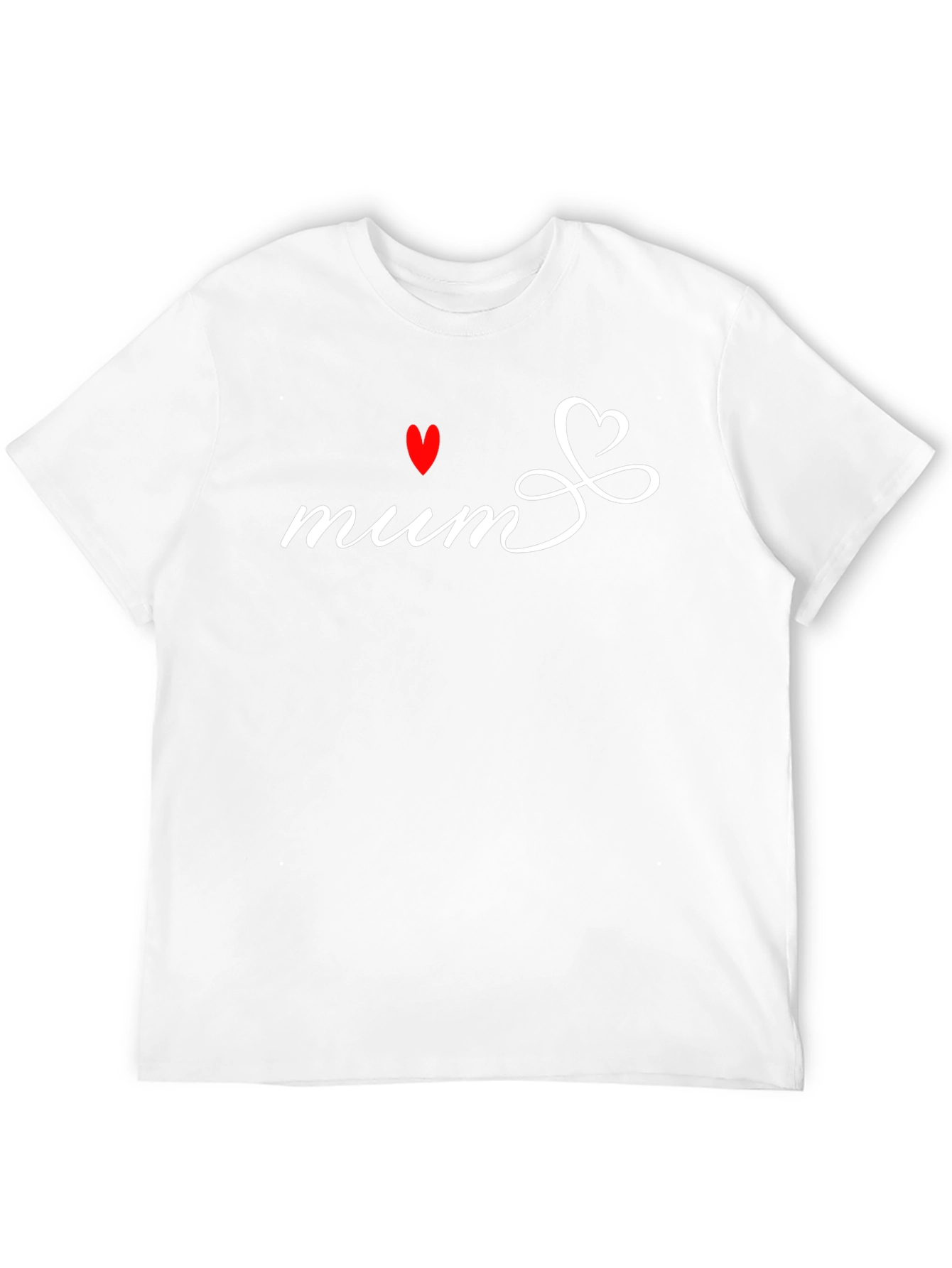 Mum Heart Graphic Black T-Shirt