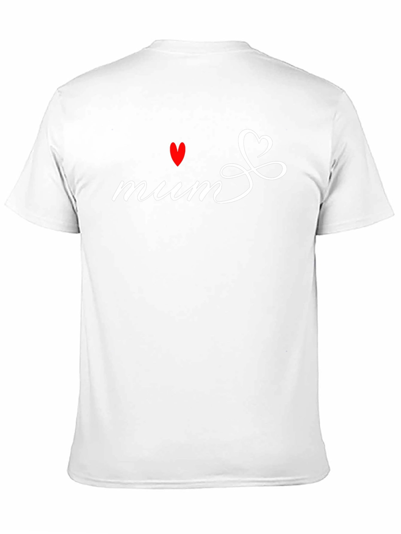 Mum Heart Graphic Black T-Shirt