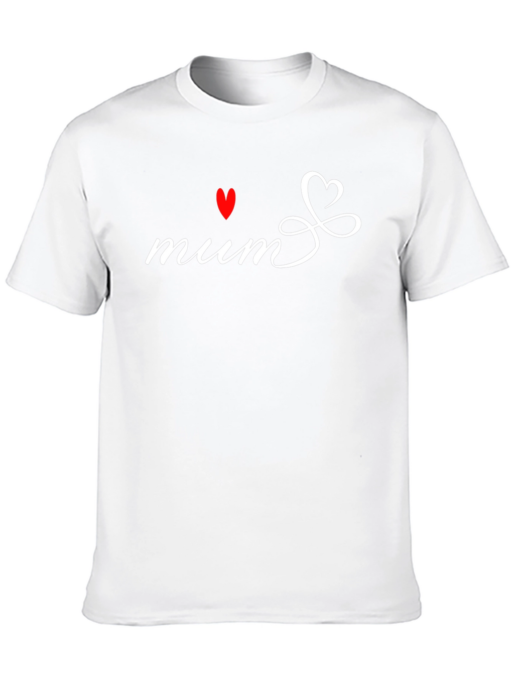 Mum Heart Graphic Black T-Shirt