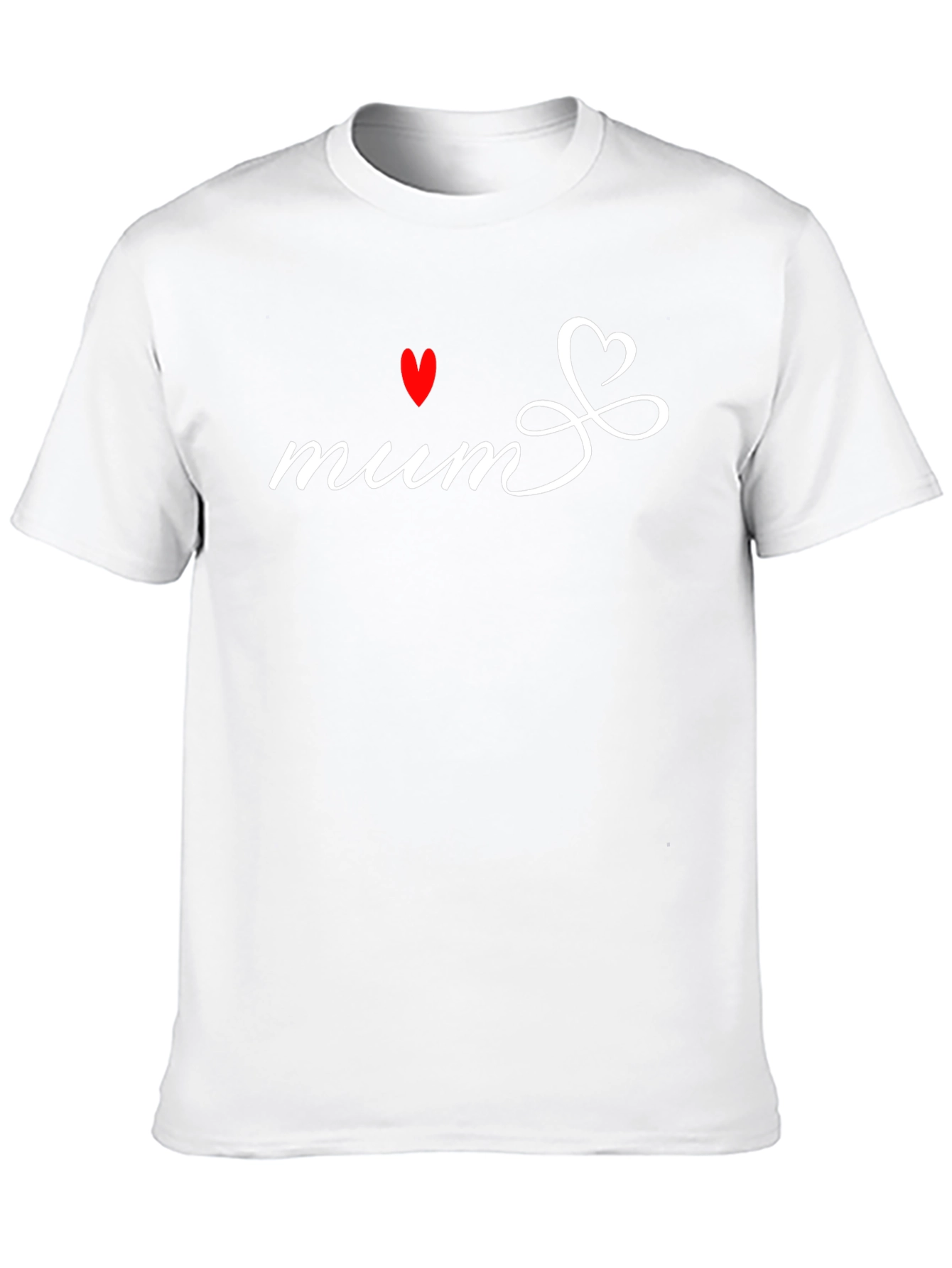 Mum Heart Graphic Black T-Shirt