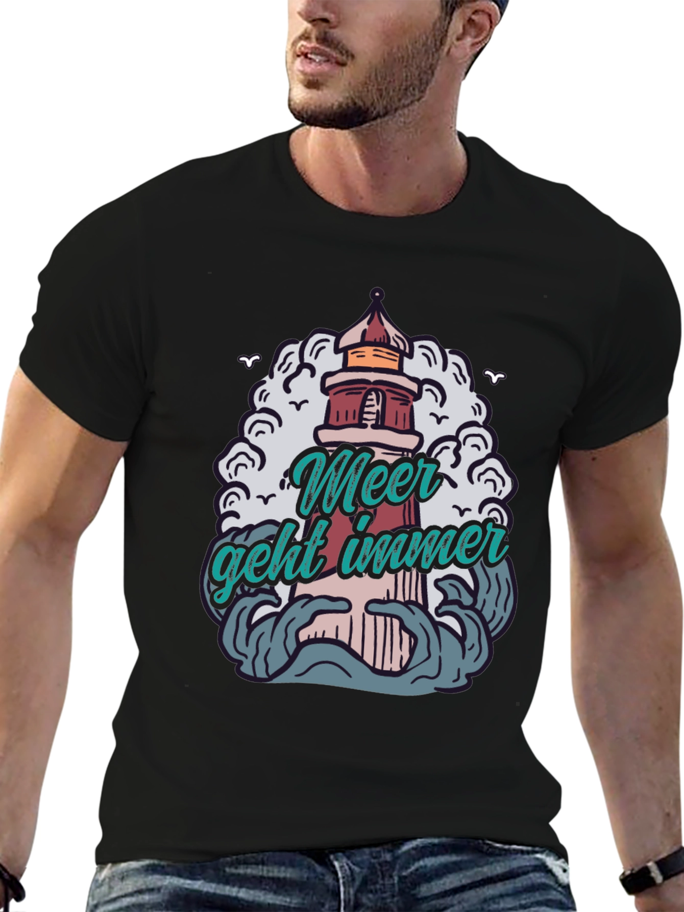 Meer Geht Immer Lighthouse Graphic Tee