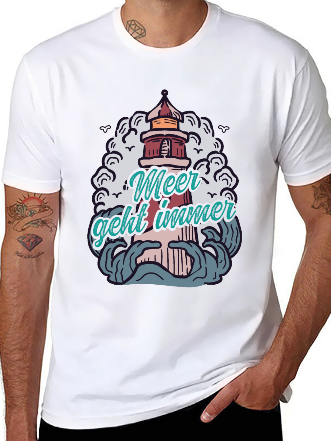 Meer Geht Immer Lighthouse Graphic Tee