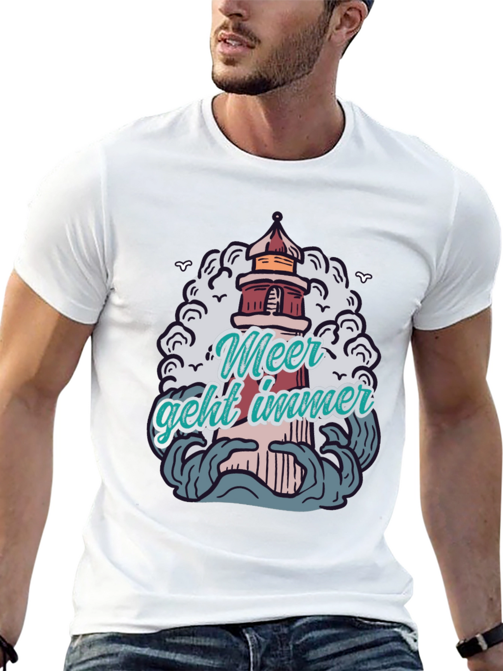 Meer Geht Immer Lighthouse Graphic Tee