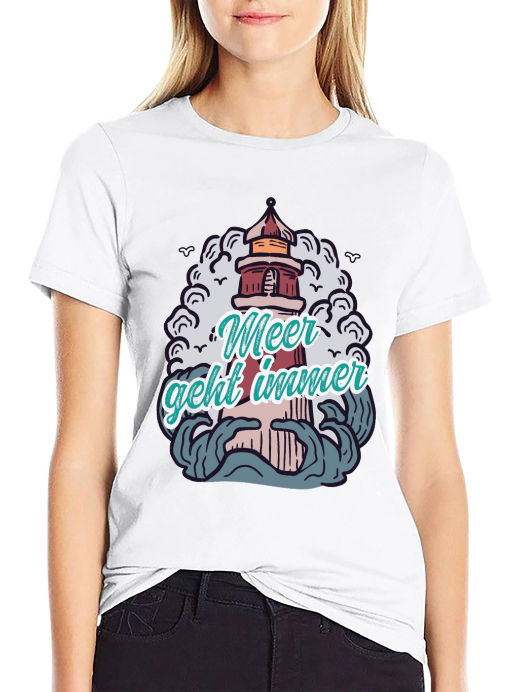 Meer Geht Immer Lighthouse Graphic Tee