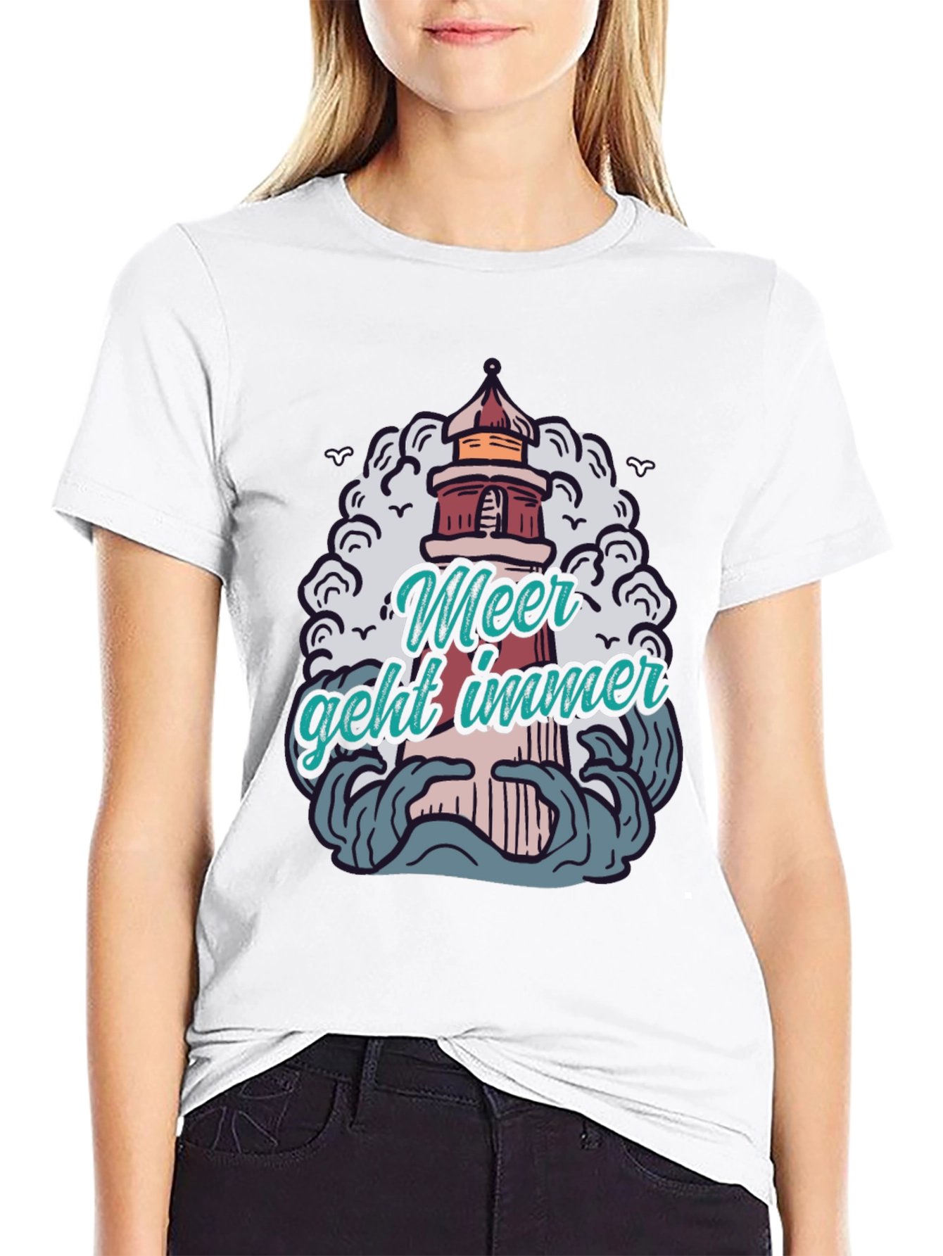 Meer Geht Immer Lighthouse Graphic Tee