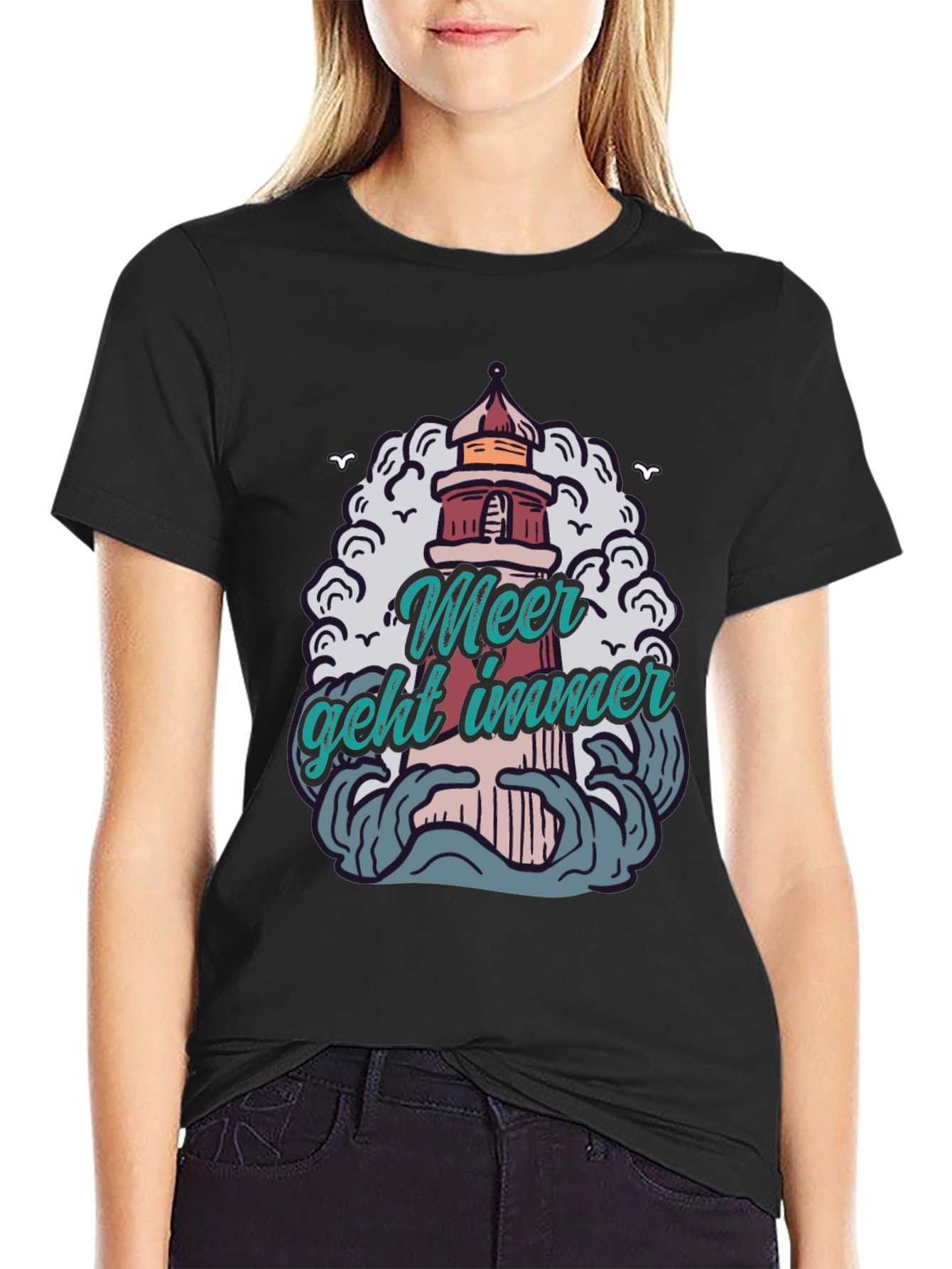 Meer Geht Immer Lighthouse Graphic Tee