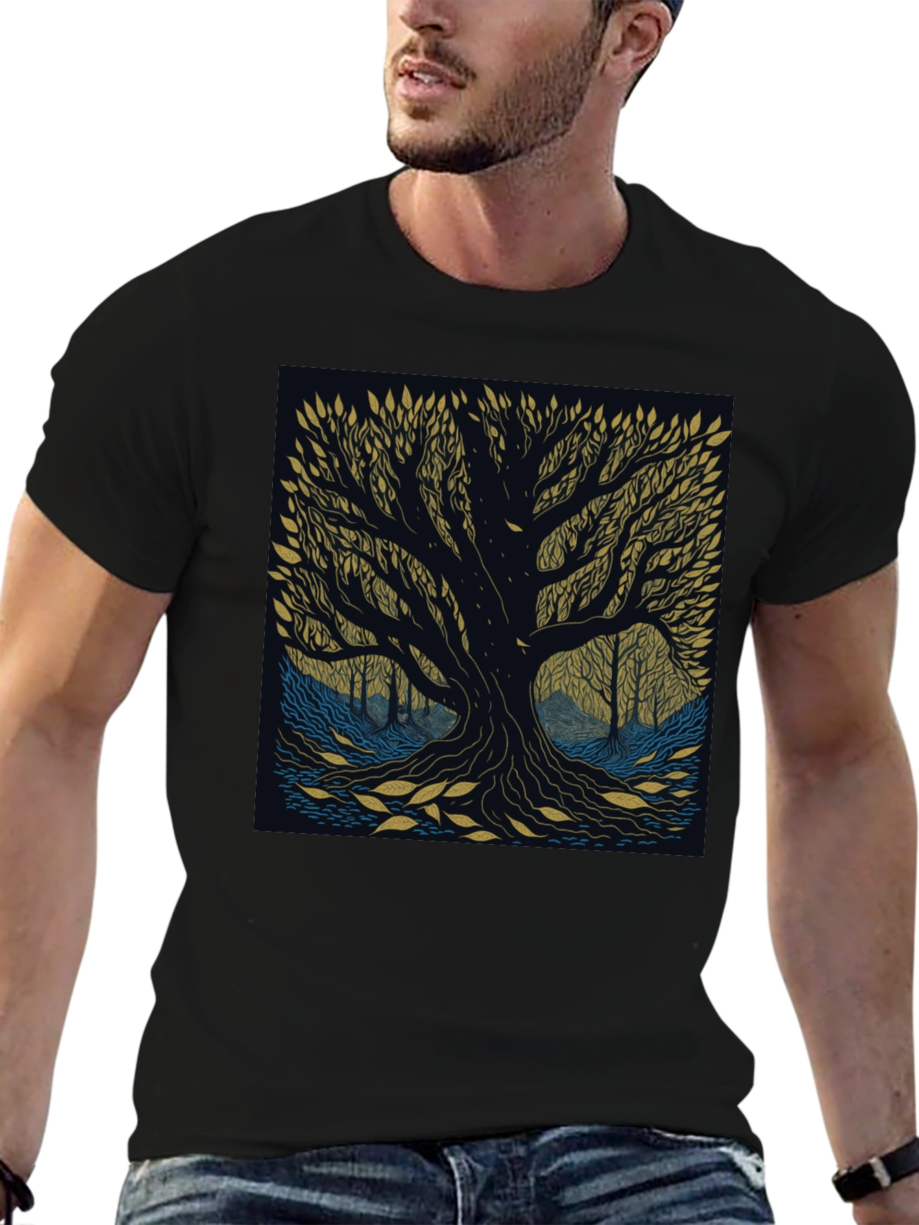Mystic Tree Graphic Tee - Nature Inspired Design
