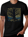 Mystic Tree Graphic Tee - Nature Inspired Design