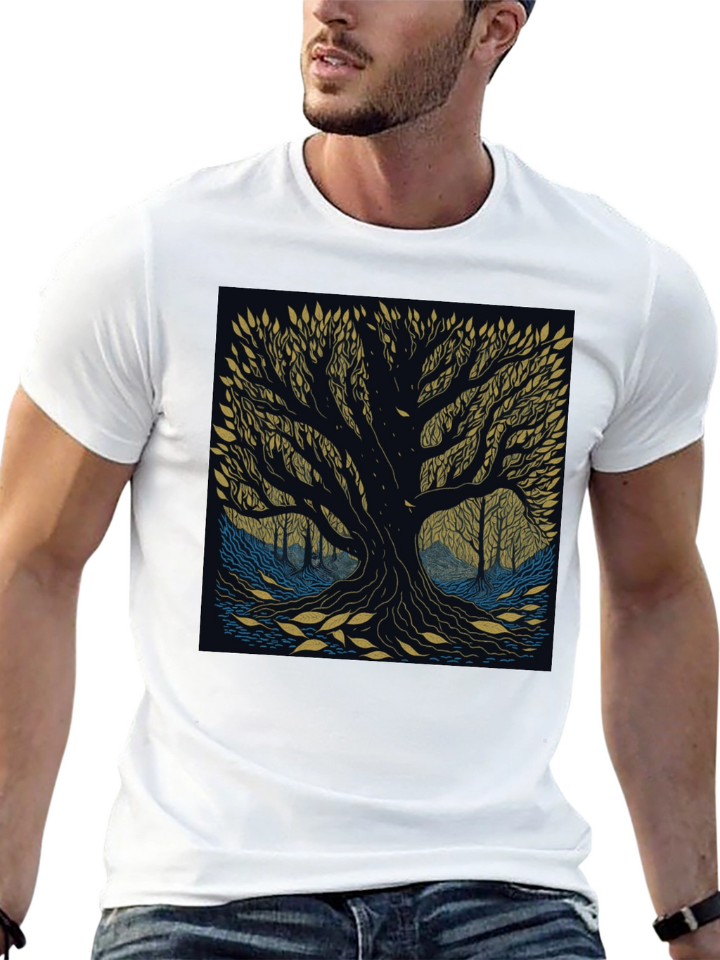 Mystic Tree Graphic Tee - Nature Inspired Design