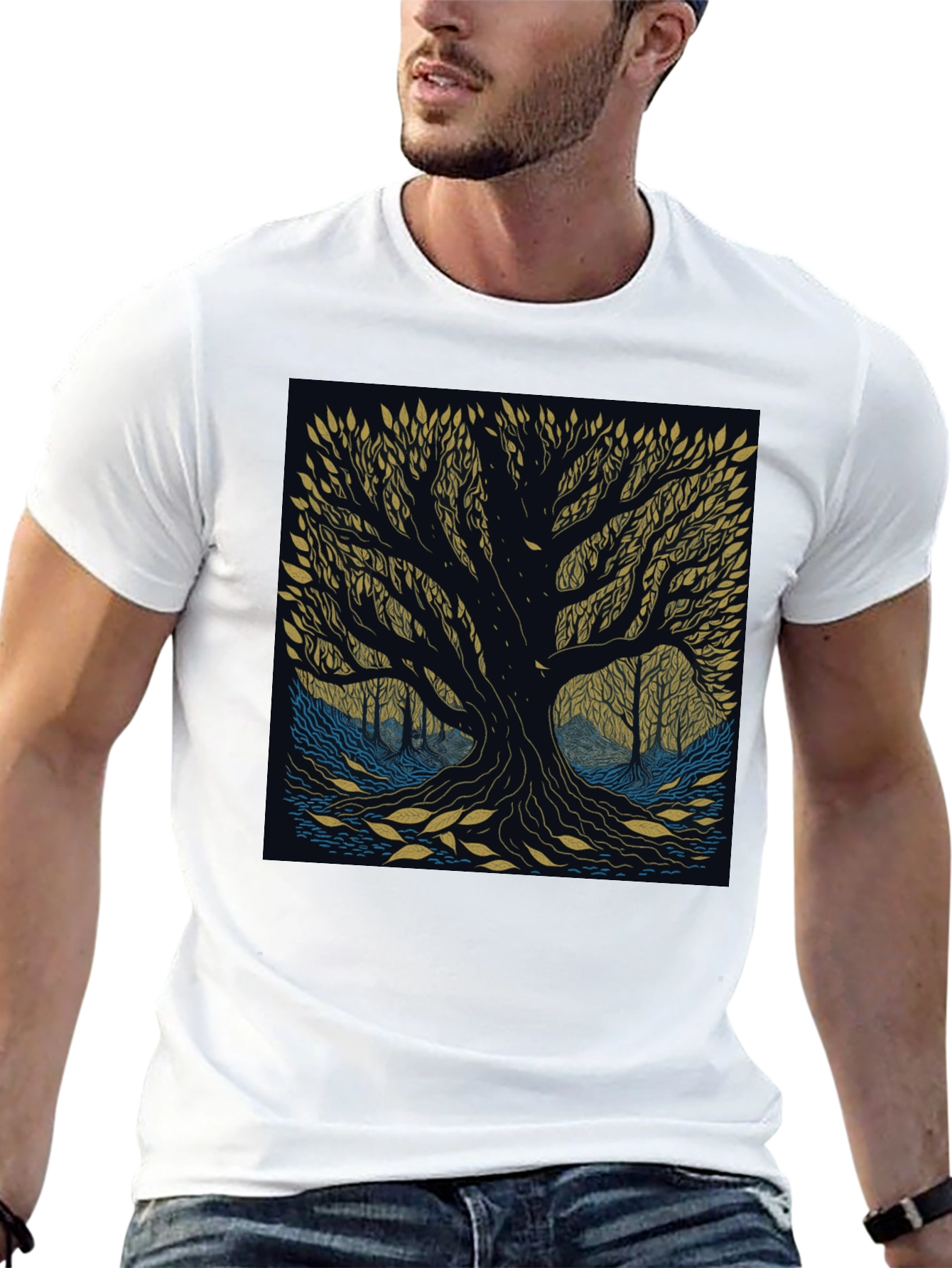 Mystic Tree Graphic Tee - Nature Inspired Design