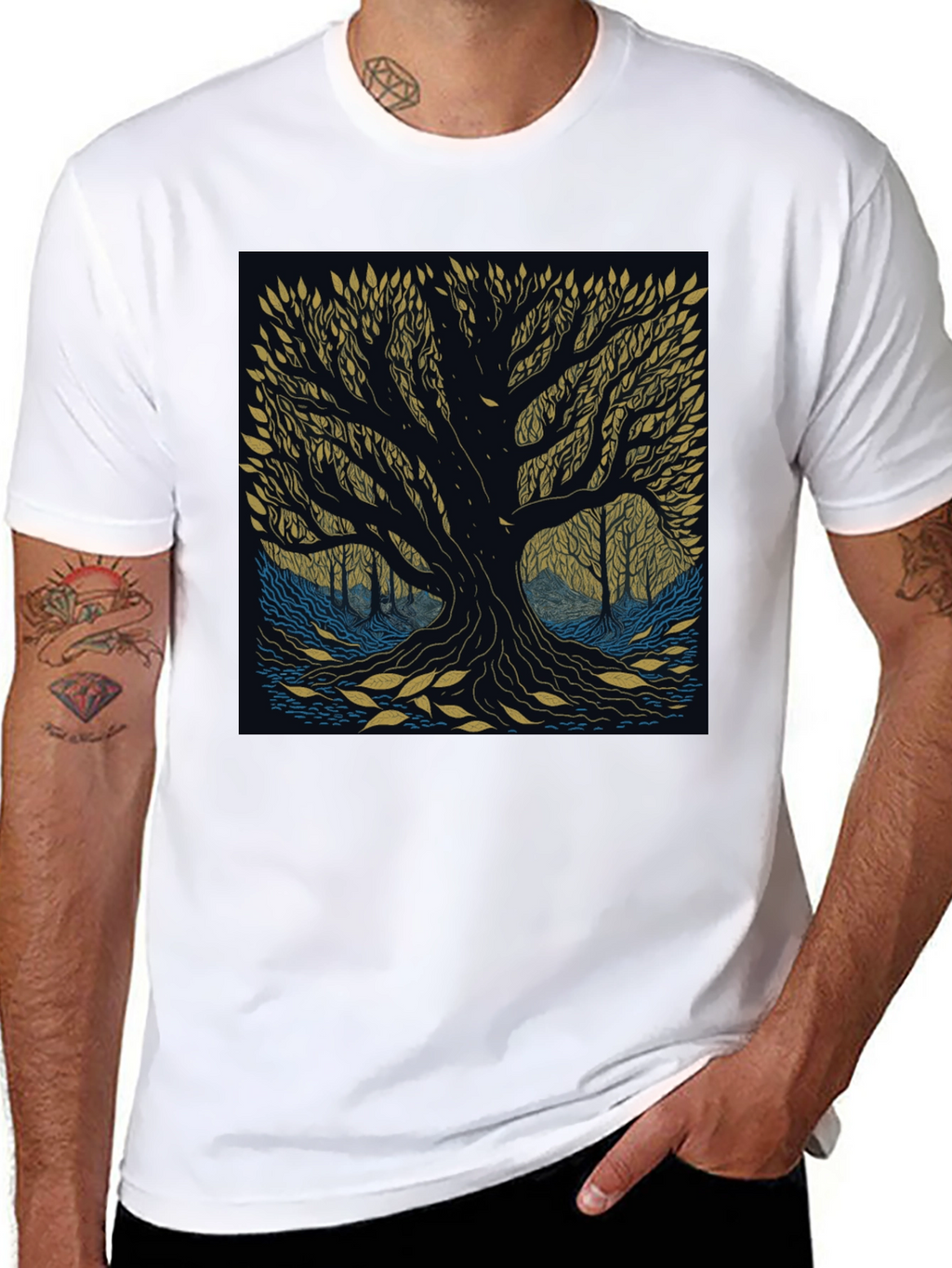 Mystic Tree Graphic Tee - Nature Inspired Design