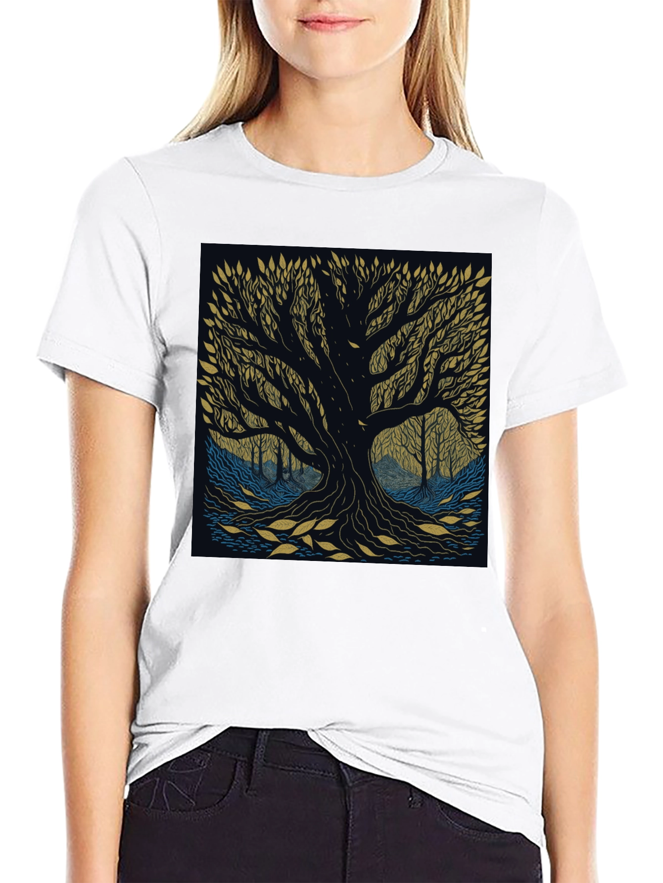 Mystic Tree Graphic Tee - Nature Inspired Design