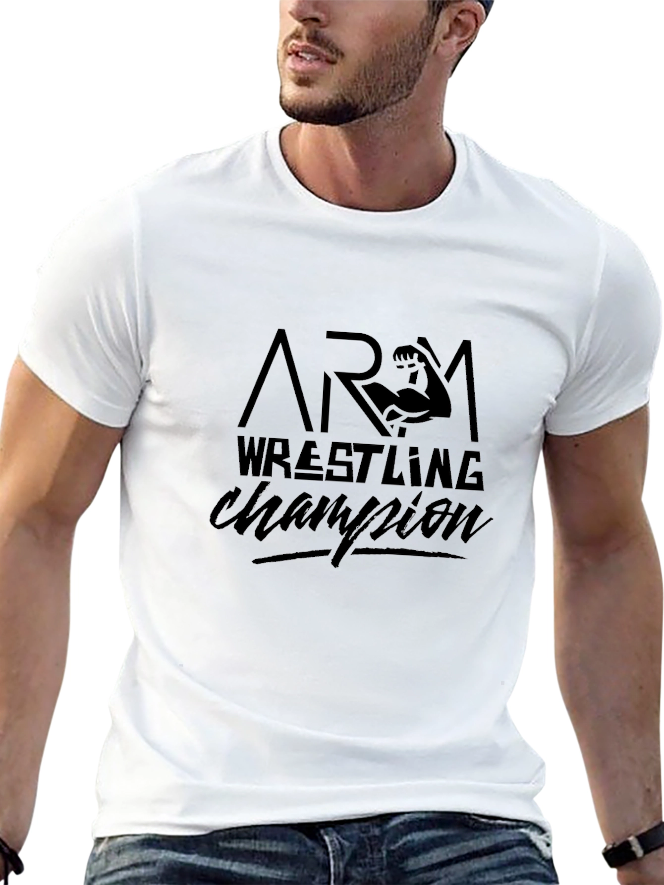Arm Wrestling Champion Black T-Shirt