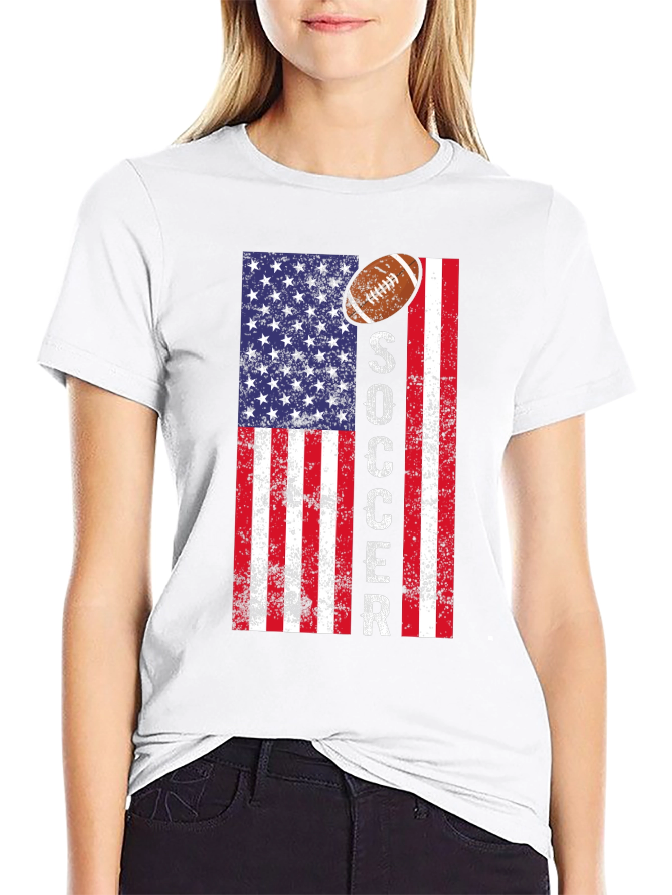 American Flag Soccer T-Shirt