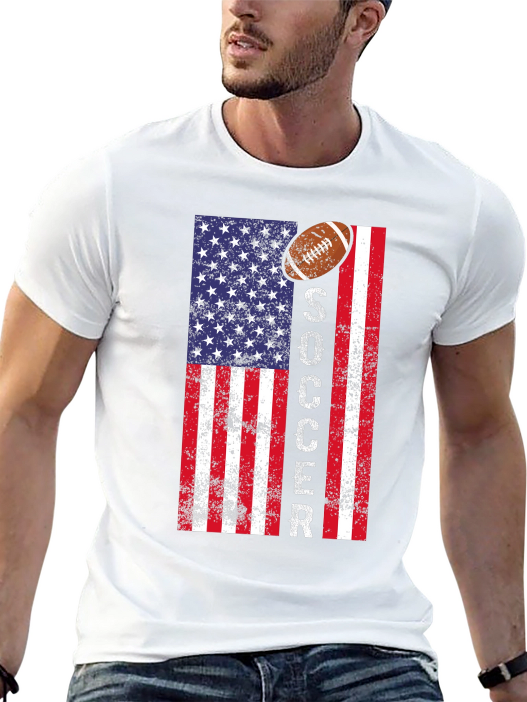 American Flag Soccer T-Shirt