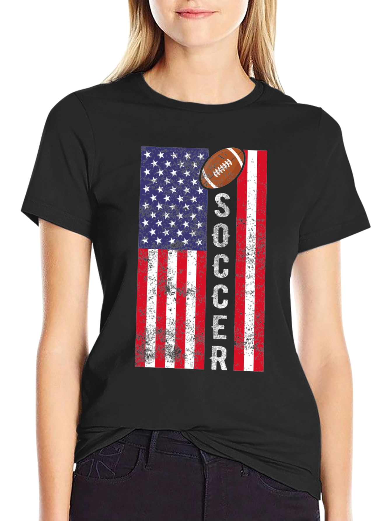 American Flag Soccer T-Shirt