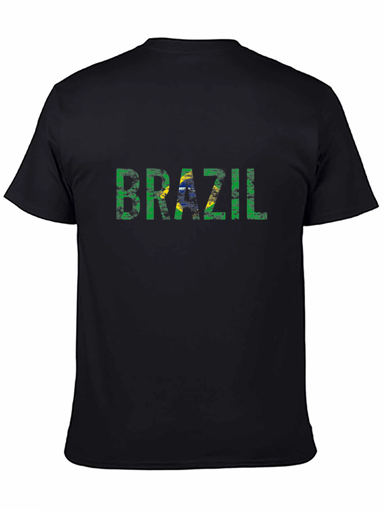 Brazil Flag Graphic Tee - Black T-Shirt