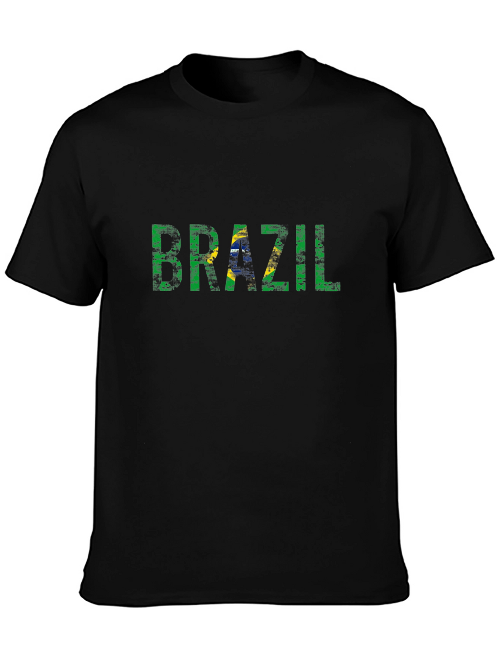 Brazil Flag Graphic Tee - Black T-Shirt