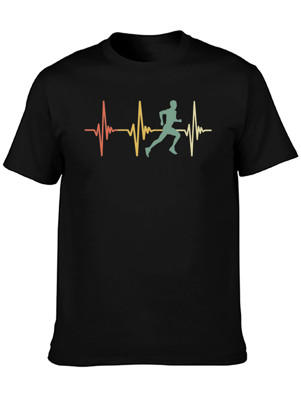 Runner Heartbeat Graphic Tee - Black