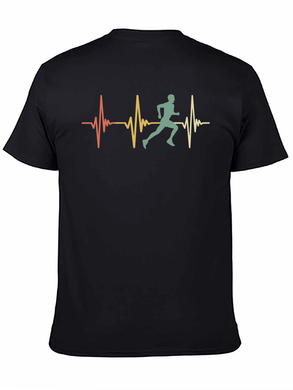 Runner Heartbeat Graphic Tee - Black