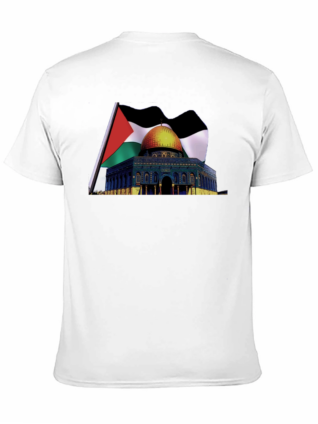Palestine Flag & Dome of the Rock Graphic T-Shirt