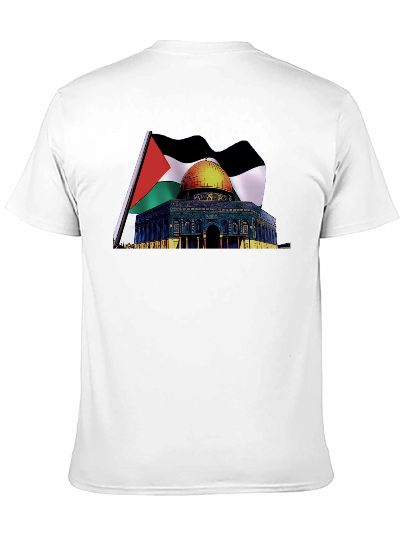 Palestine Flag & Dome of the Rock Graphic T-Shirt