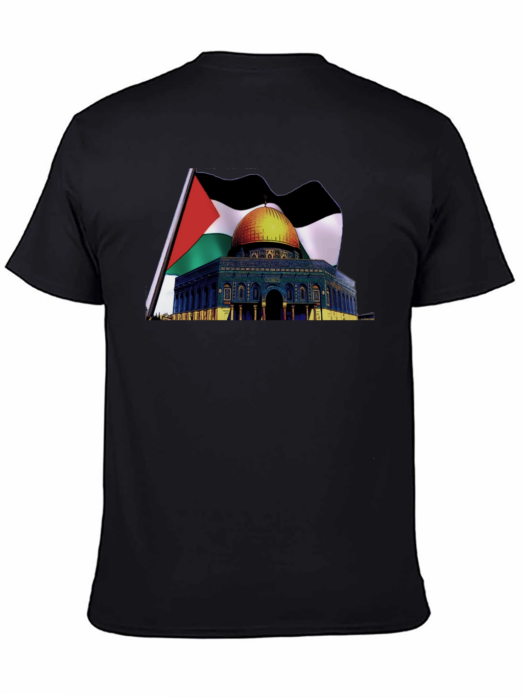 Palestine Flag & Dome of the Rock Graphic T-Shirt