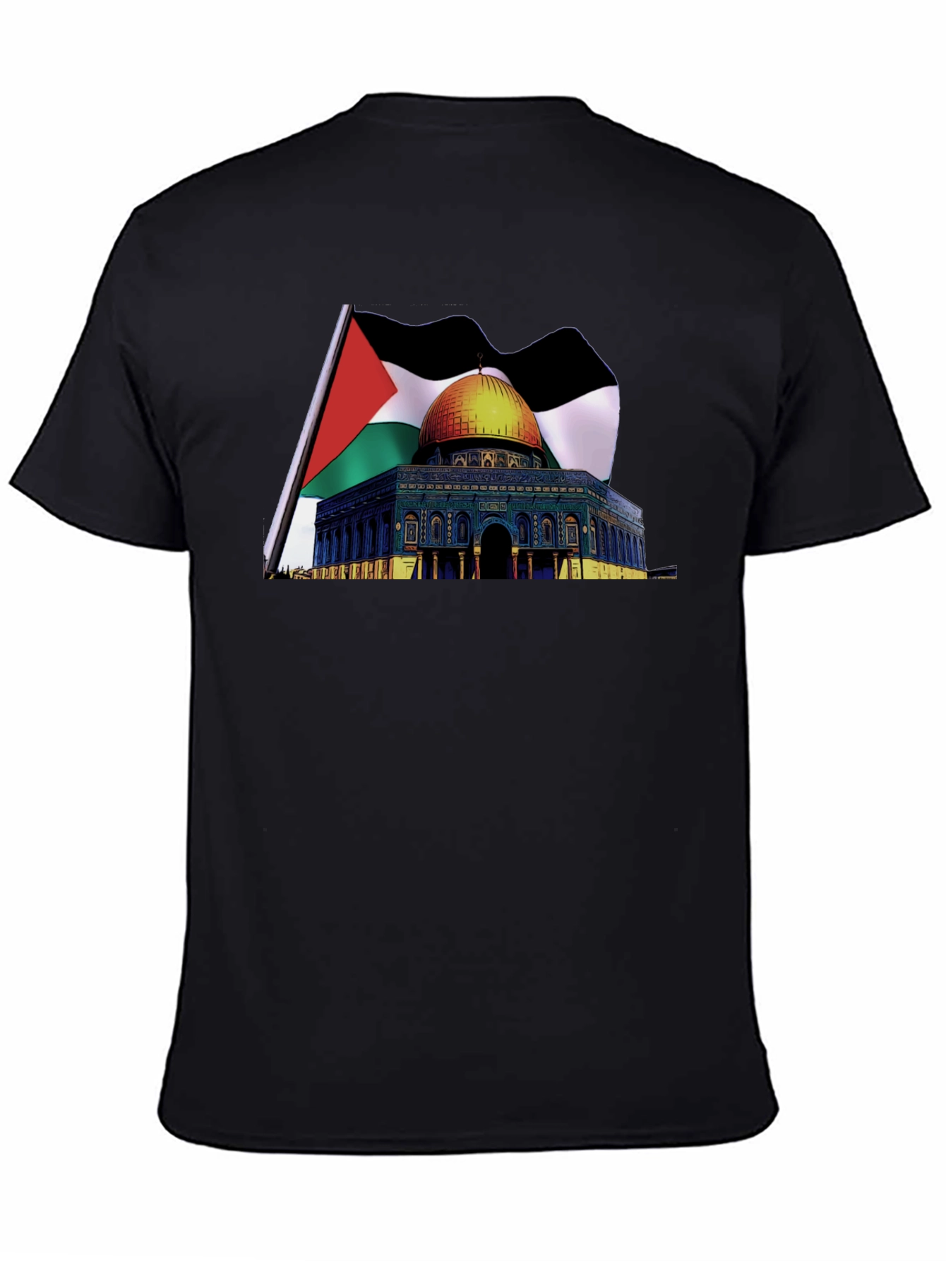 Palestine Flag & Dome of the Rock Graphic T-Shirt