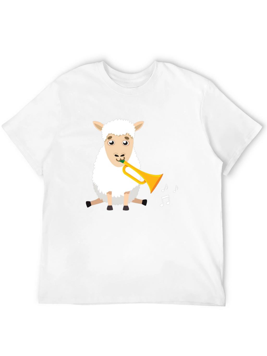 Sheep Trumpet T-Shirt - Fun Animal Tee