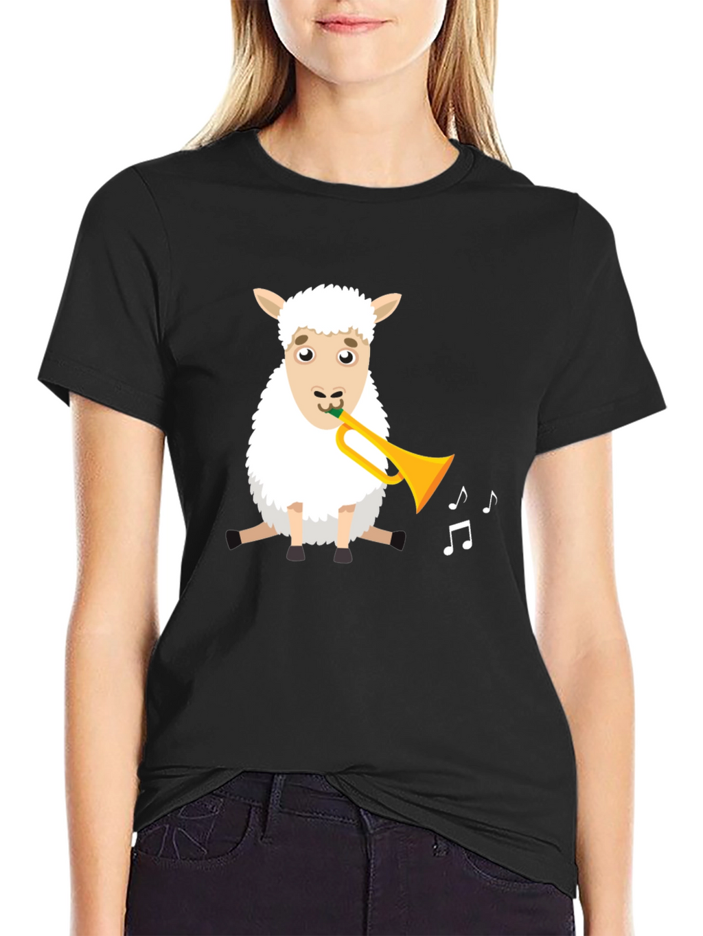 Sheep Trumpet T-Shirt - Fun Animal Tee