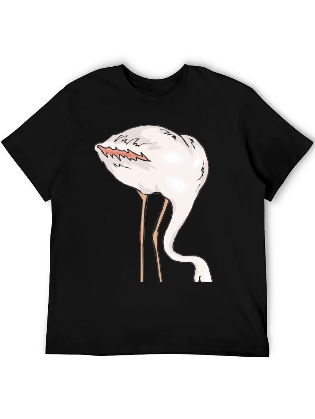 Funny Flamingo Head in Sand Graphic T-Shirt