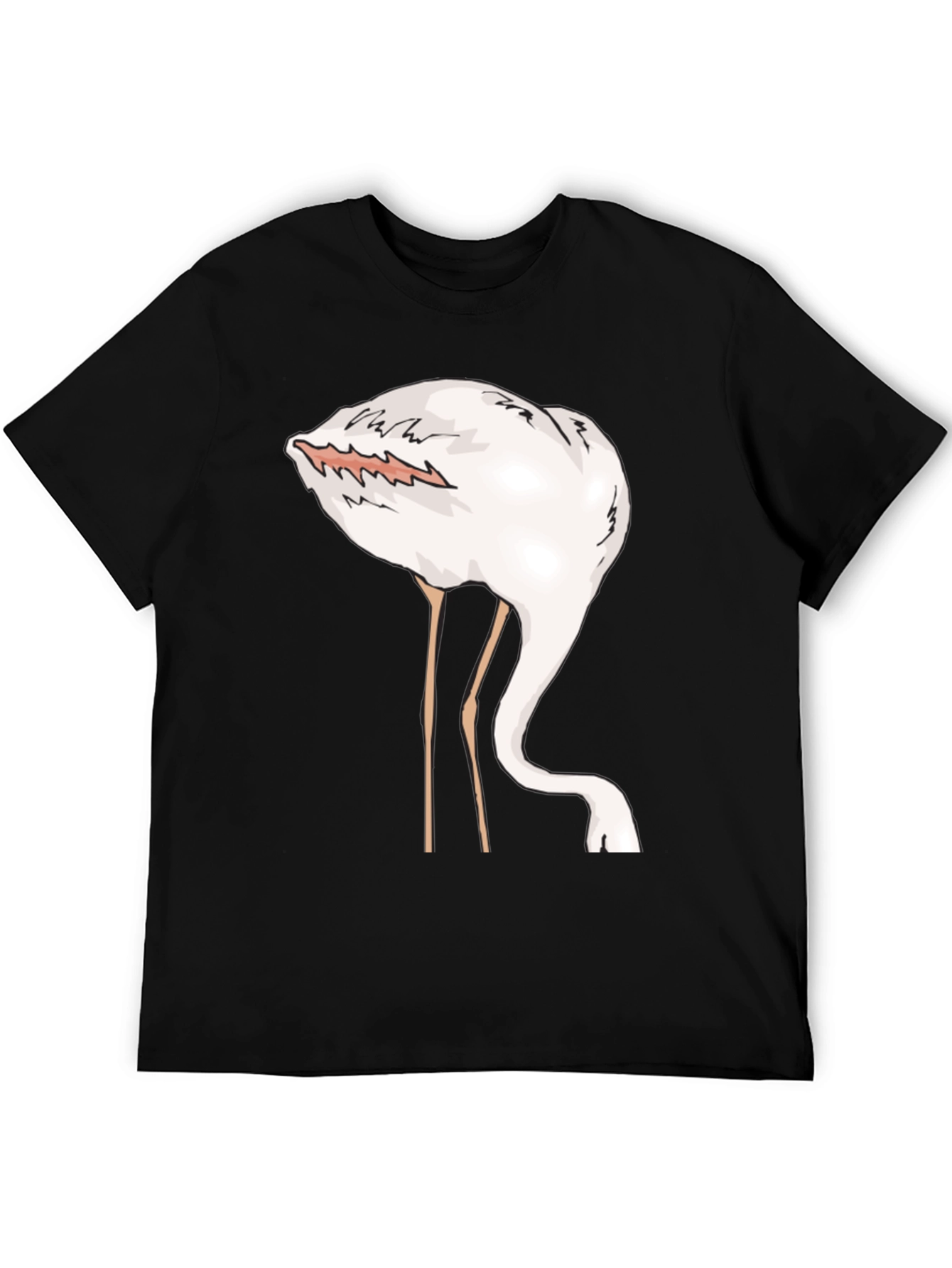 Funny Flamingo Head in Sand Graphic T-Shirt