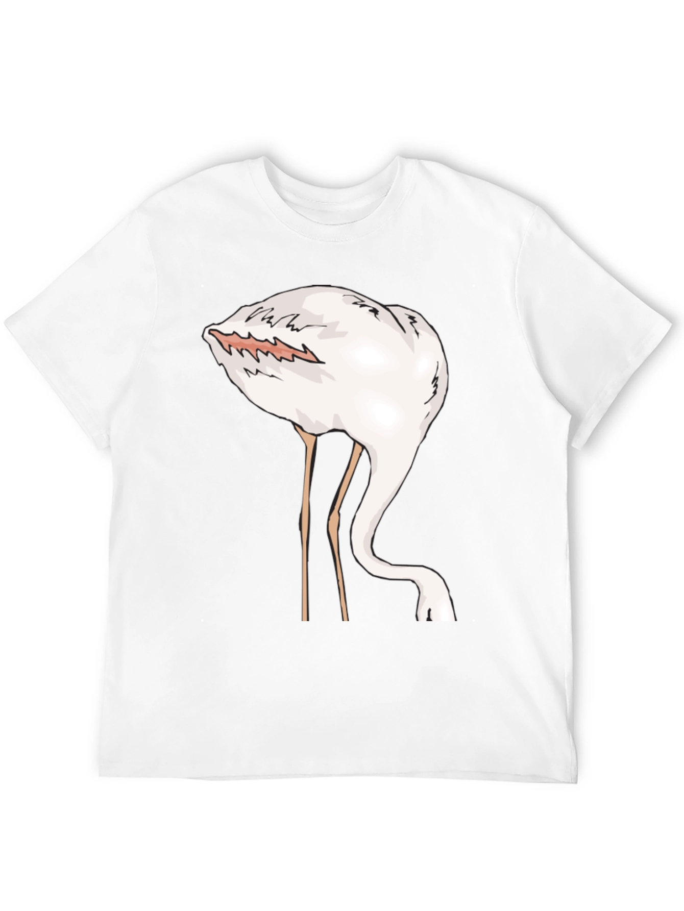 Funny Flamingo Head in Sand Graphic T-Shirt