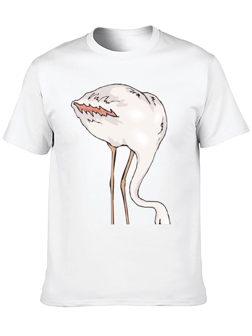 Funny Flamingo Head in Sand Graphic T-Shirt