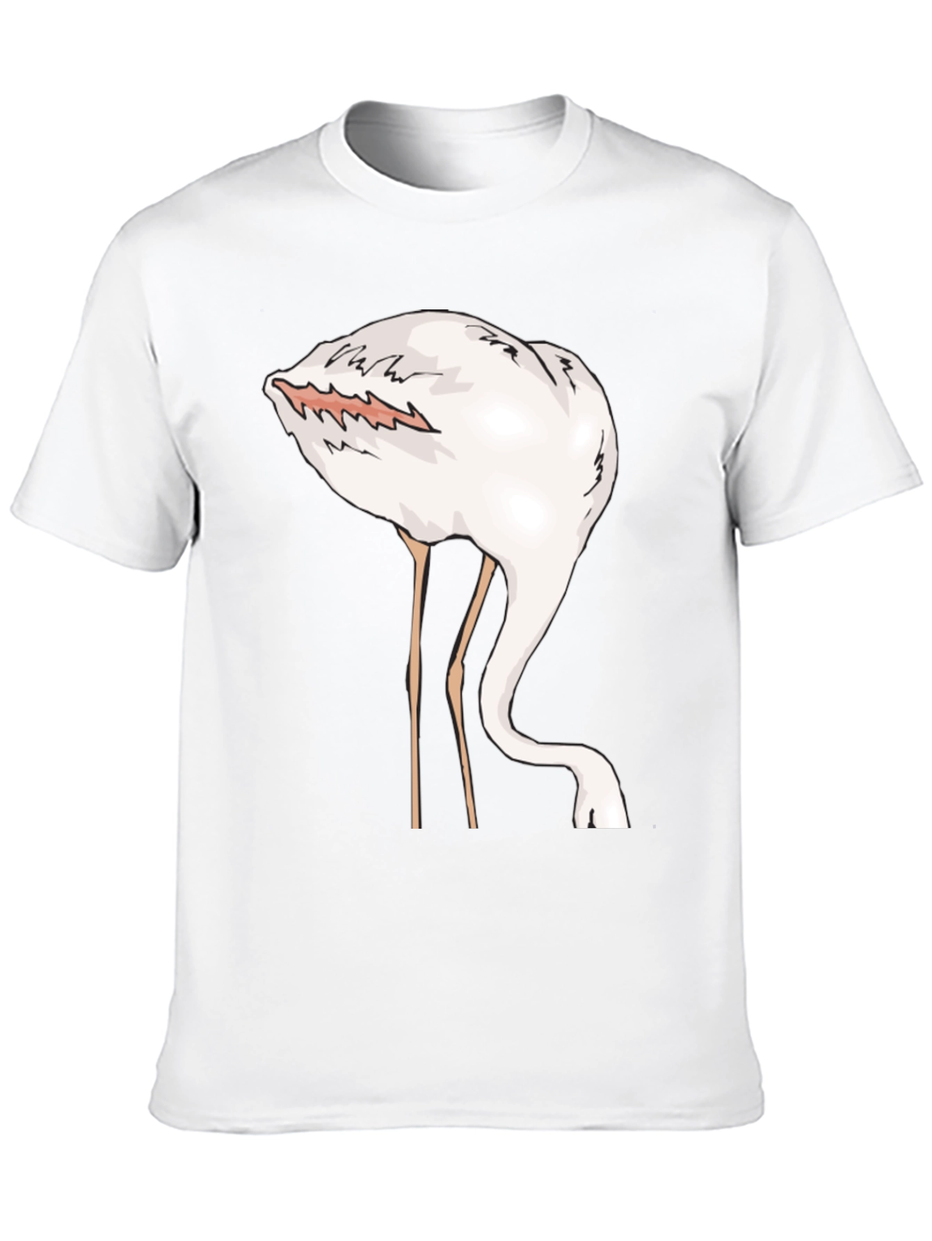 Funny Flamingo Head in Sand Graphic T-Shirt