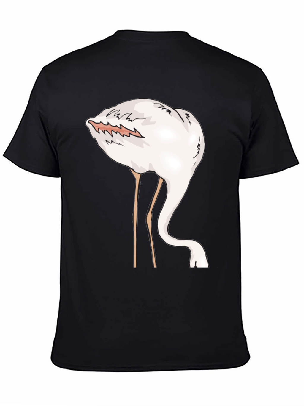 Funny Flamingo Head in Sand Graphic T-Shirt