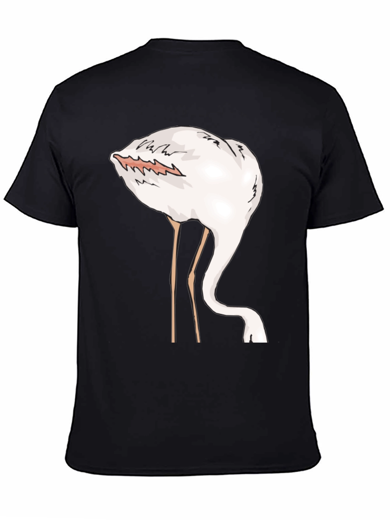 Funny Flamingo Head in Sand Graphic T-Shirt