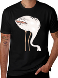 Funny Flamingo Head in Sand Graphic T-Shirt