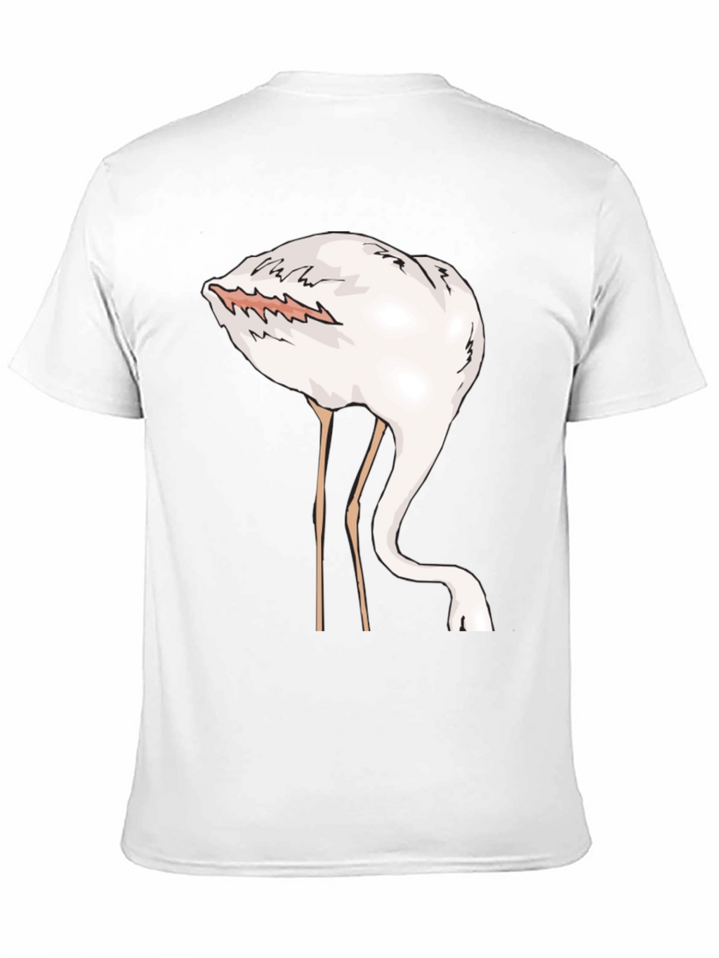 Funny Flamingo Head in Sand Graphic T-Shirt