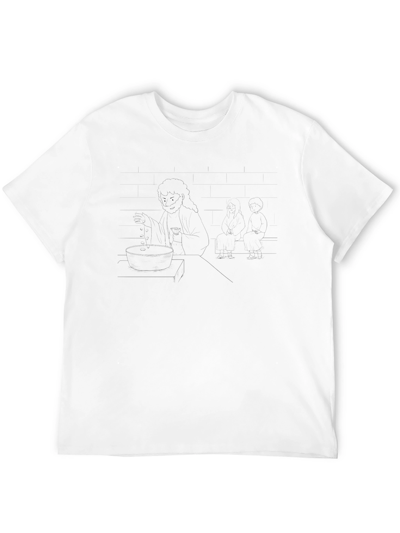 Cartoon Style Graphic Black T-Shirt