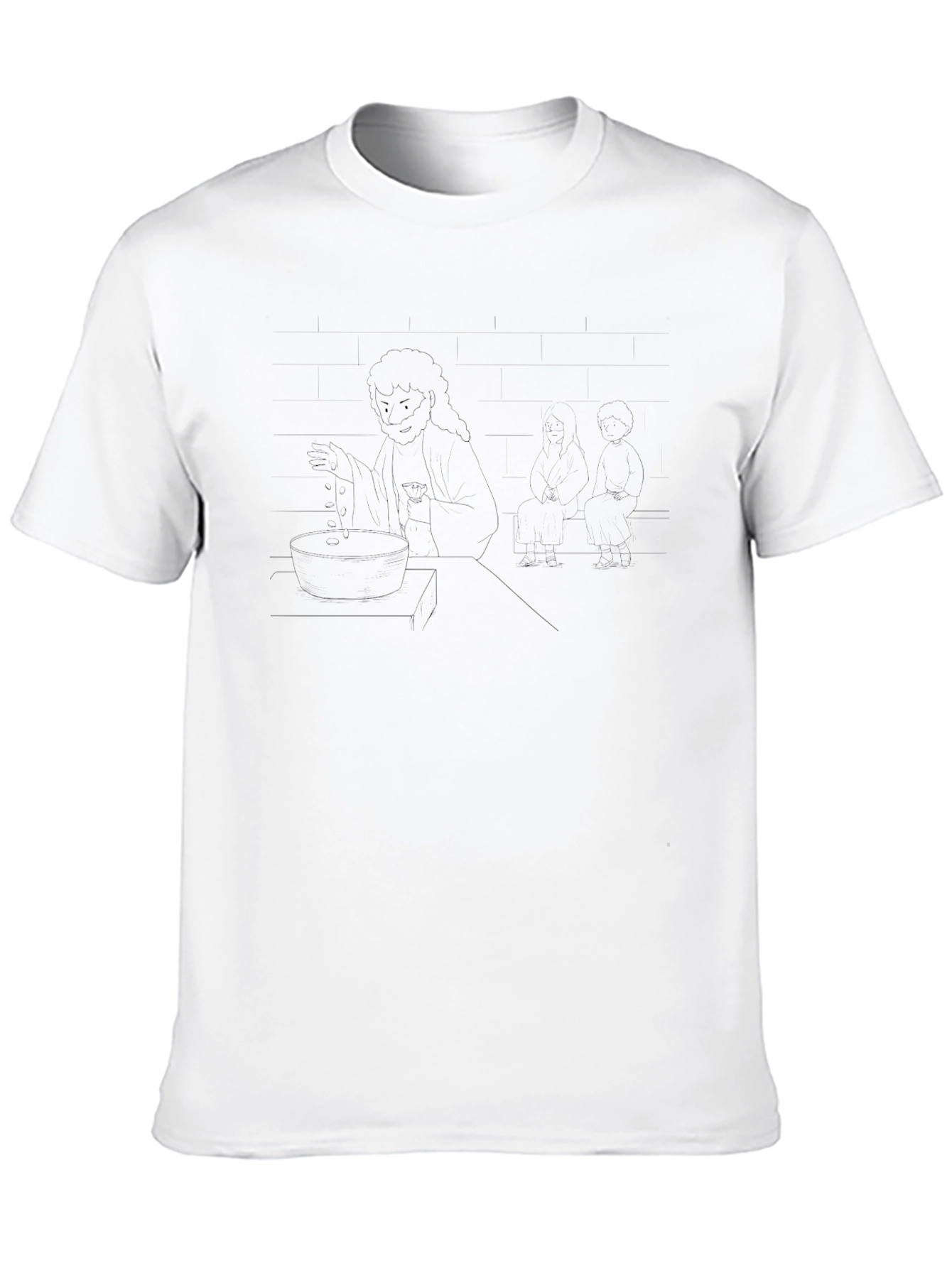 Cartoon Style Graphic Black T-Shirt