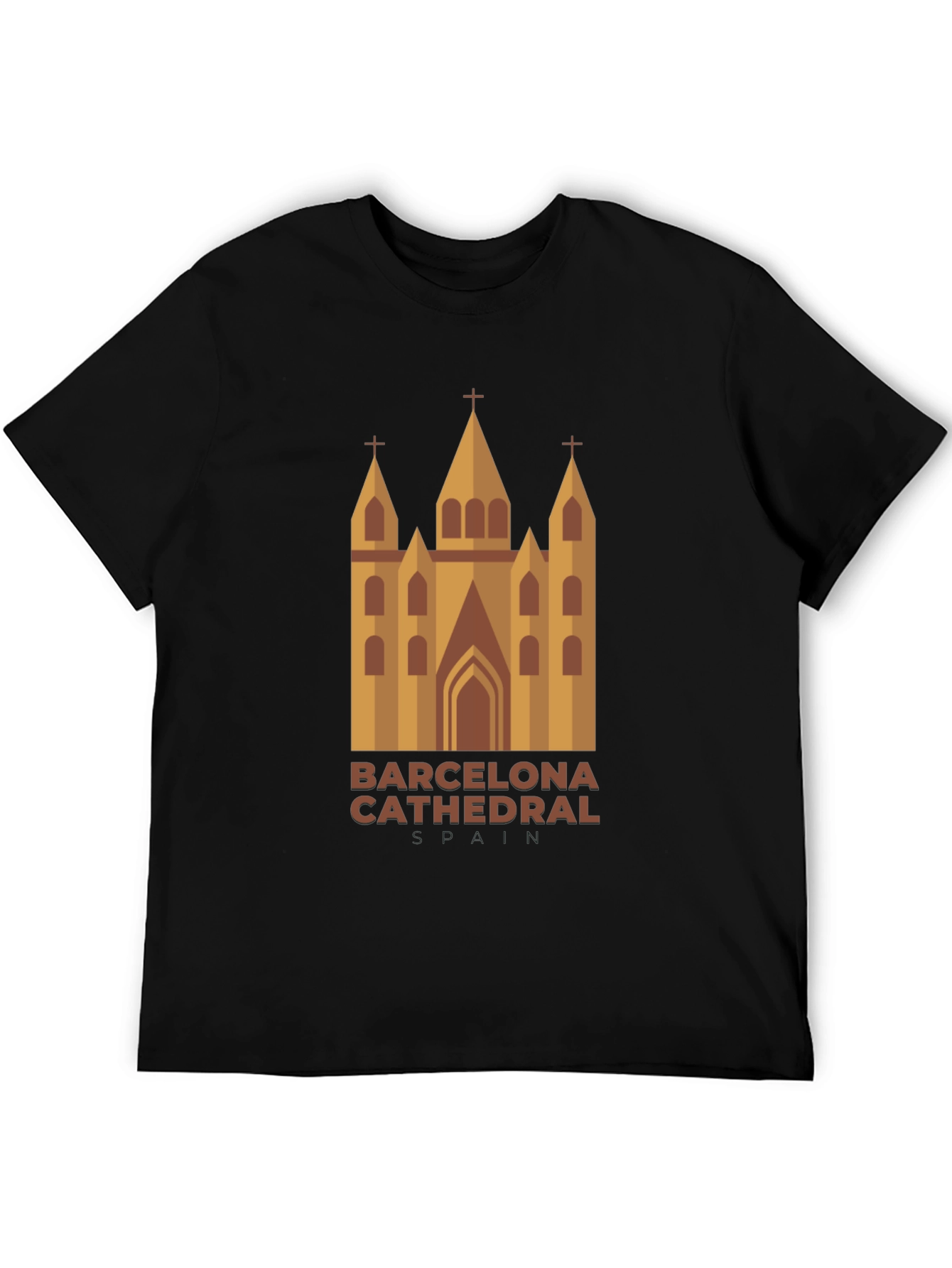 Barcelona Cathedral Graphic T-Shirt - Stylish Travel Souvenir