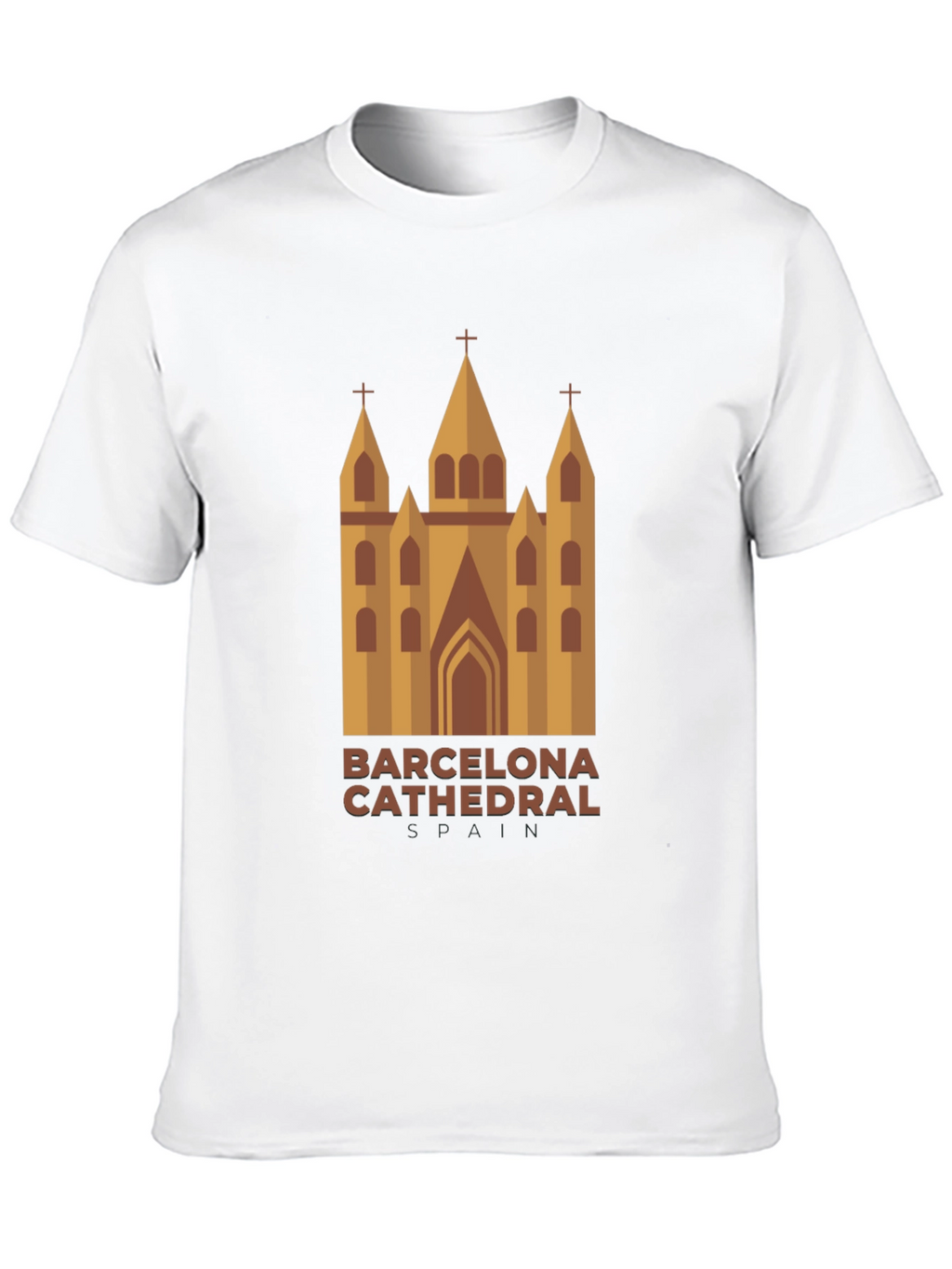 Barcelona Cathedral Graphic T-Shirt - Stylish Travel Souvenir