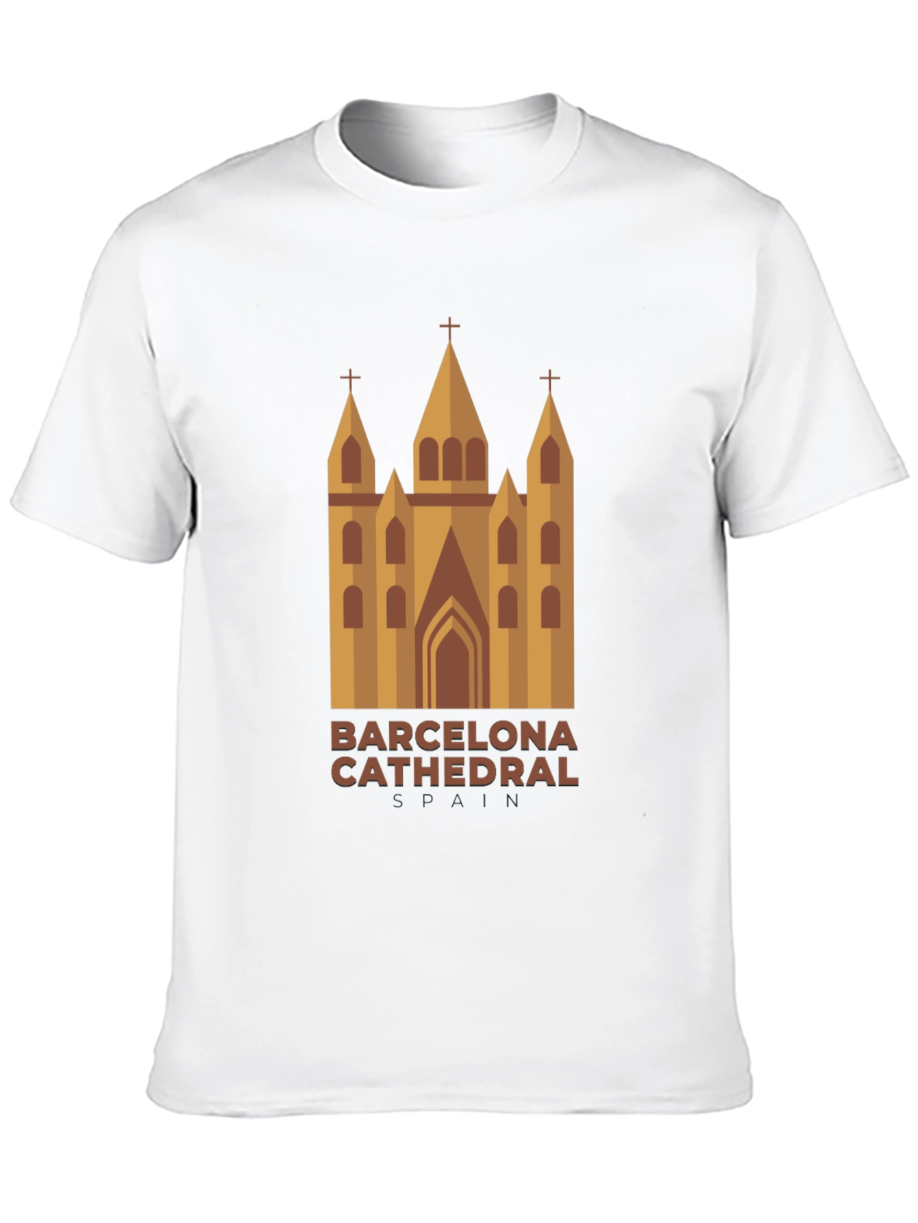 Barcelona Cathedral Graphic T-Shirt - Stylish Travel Souvenir