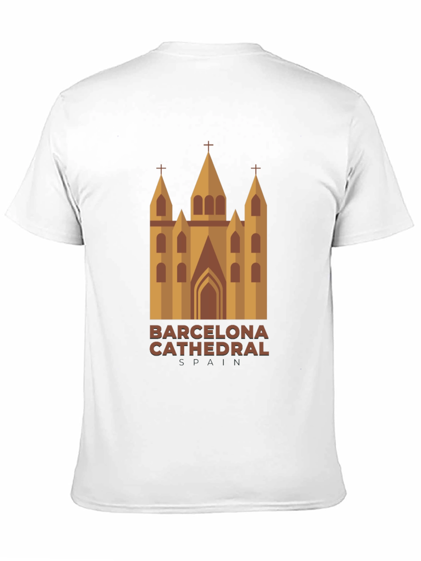 Barcelona Cathedral Graphic T-Shirt - Stylish Travel Souvenir