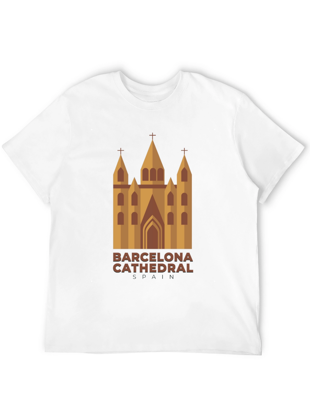 Barcelona Cathedral Graphic T-Shirt - Stylish Travel Souvenir