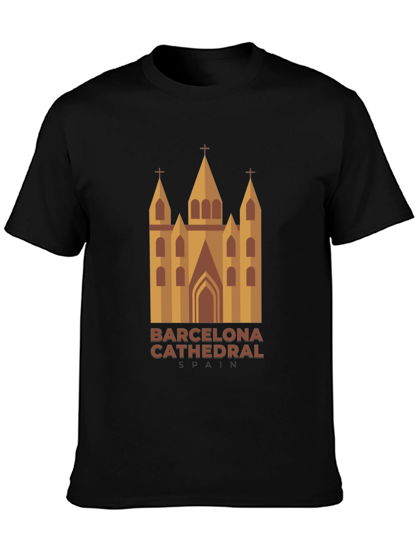 Barcelona Cathedral Graphic T-Shirt - Stylish Travel Souvenir